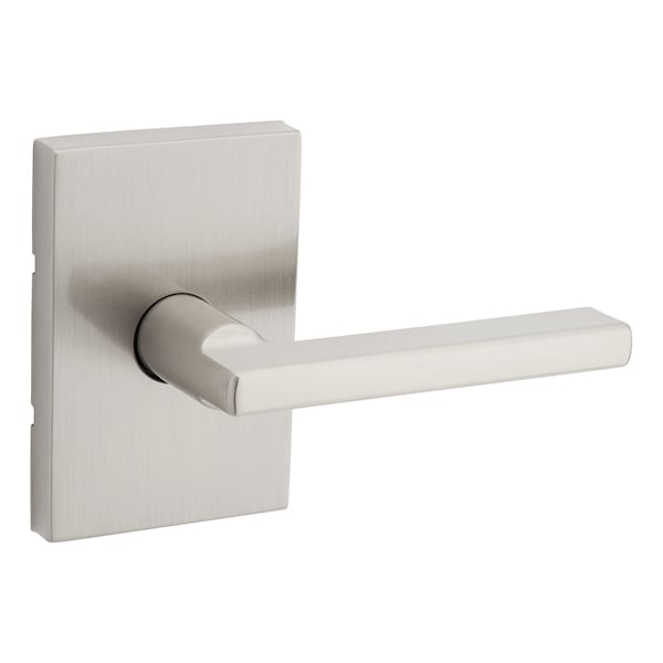 Halifax Lever with Rectangular Rose Passage Door Lock with 6AL Latch, RCS Strike Satin Nickel Finish